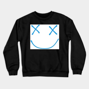 Blue smiley design Crewneck Sweatshirt